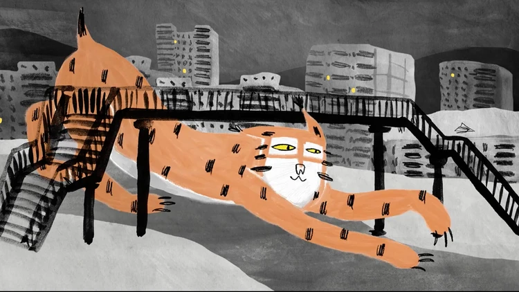 Ausschnitt aus dem Film "Un lynx dans la ville"